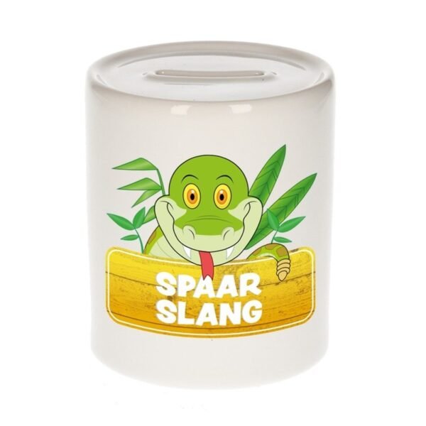 Kinder cadeau spaarpot slang 9 cm
