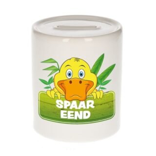 Kinder cadeau spaarpot eend 9 cm