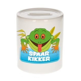 Kinder cadeau spaarpot kikker 9 cm