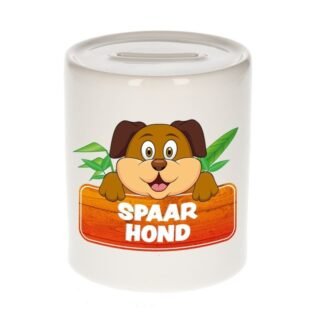 Kinder cadeau spaarpot hond 9 cm