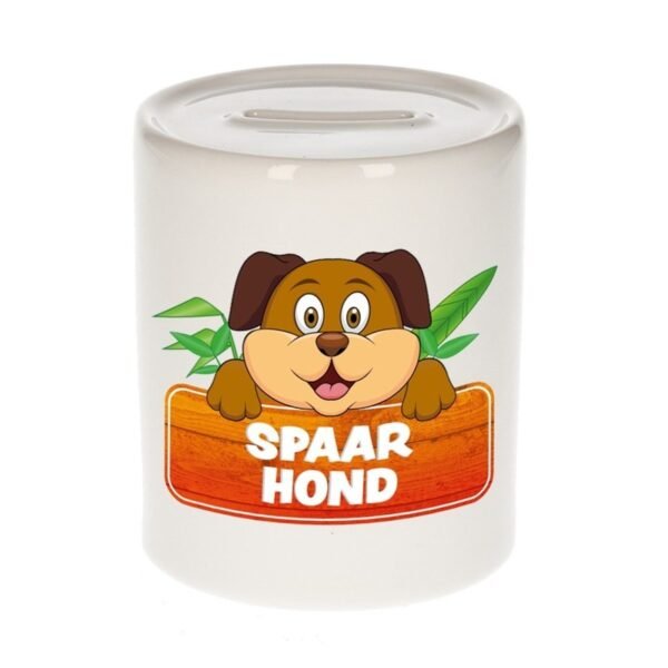 Kinder cadeau spaarpot hond 9 cm