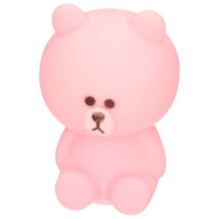 Kinder nachtlampje/bureaulampje - beertje - roze - 14 cm