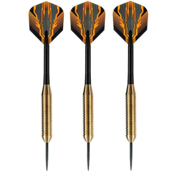 2x Set van 3 dartpijlen Club Brass 24 grams