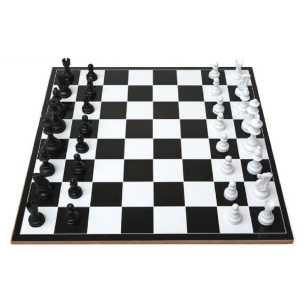 Reisspellen/bordspellen 2-in-1 set van schaken en erger je niet 35 x 30 cm