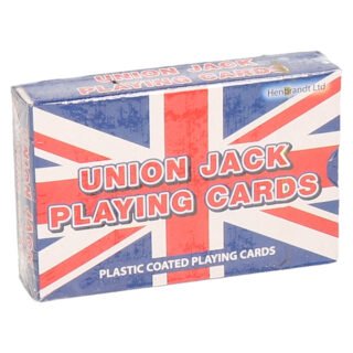 Speelkaarten geplastificeerd Union jack 9 x 6 cm