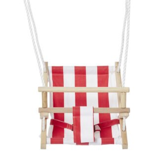 Rood met witte baby/dreumes/peuter schommel