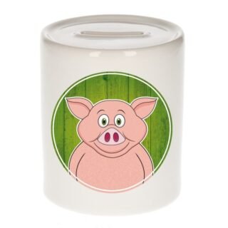Spaarpot met varkens print voor kids 9 cm