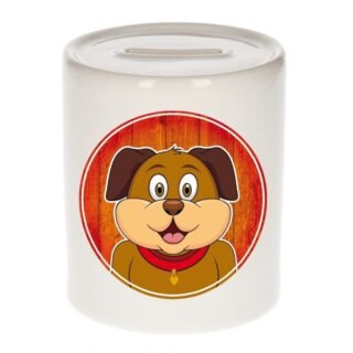Spaarpot met honden print voor kids 9 cm