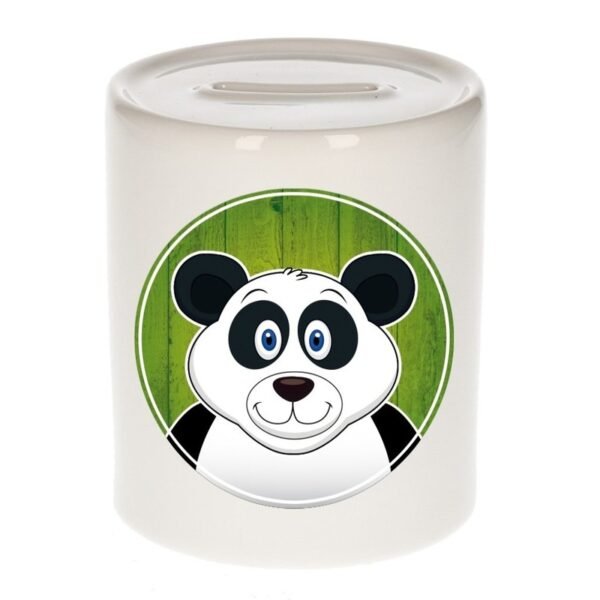 Spaarpot met pandabeer print voor kids 9 cm