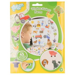 Auto raamstickers - 45x stuks - boerderij herbruikbaar