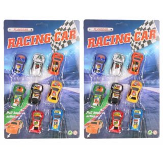 Speelgoed race auto - 16x st - gekleurd - pullback - speel autootjes