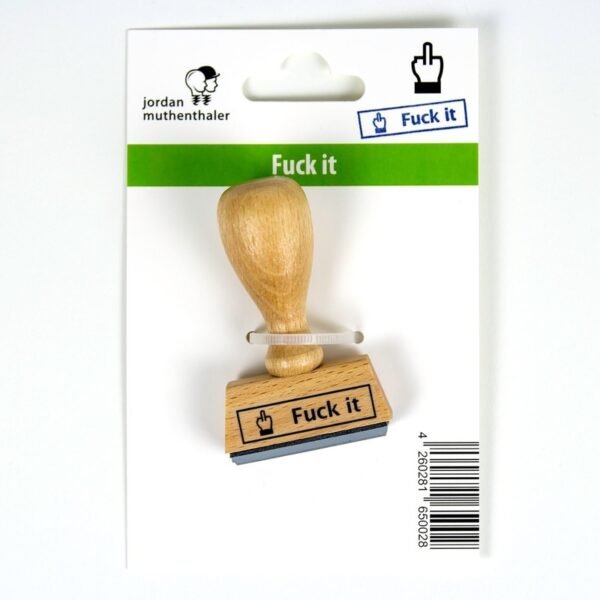 Fuck It inkt stempel - 4 x 2 cm - voor op papier - agenda - gadgets - cadeau