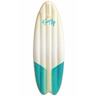 Intex opblaasbare surfplank luchtbed - wit/groen - 178 cm - vanaf 3 jaar