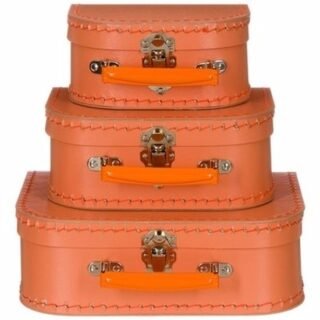 Kinderkoffertje oranje 20 cm