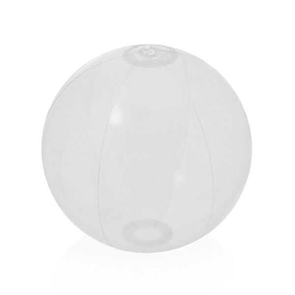 Opblaasbare strandbal plastic - transparant wit - D28 cm - Strand buiten zwembad speelgoed