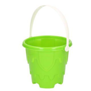 Zandkasteel emmer/strandemmer - groen - 18 x 16 cm - speelgoed - Zandvormpjes - plastic