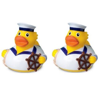 Set van 4x stuks matrozen eendjes 8 cm