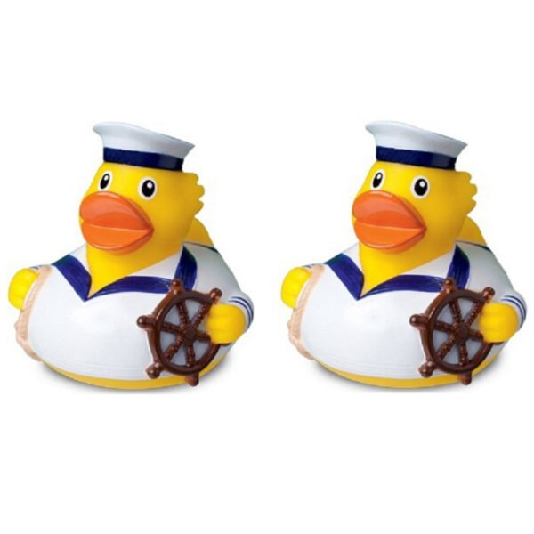 Set van 4x stuks matrozen eendjes 8 cm