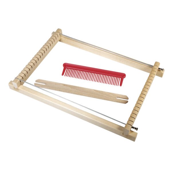 Rayher Speelgoed/hobby Weefraam - 18 x 29 cm - met spoel en kam - weefbreedte 16 cm