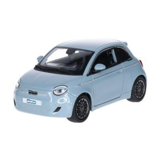 Modelauto/speelgoedauto Fiat 500e - lichtblauw - schaal 1:24 - schaalmodel speelgoed