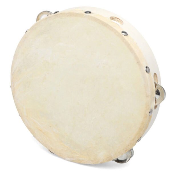Tamboerijn trommel - hout - 22 cm - muziek instrumenten - voor kinderen/volwassenen