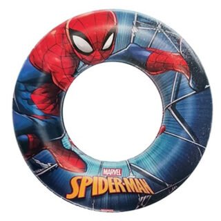 Opblaasbare zwemband/zwemring - Spiderman - blauw - D55 cm - zwembad speelgoed - kinderen