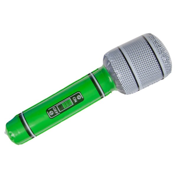 Opblaas microfoon - groen - speelgoed - kinderen - opblaasbaar