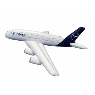 Limox Opblaasbaar vliegtuig - L115 x B140 cm - Lufthansa Airbus A380 - decoratievliegtuig