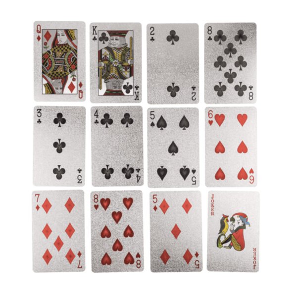 Deluxe speelkaarten - 54 kaarten - zilver - klassiek - kaartspel
