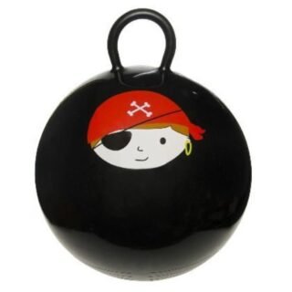 Skippybal zwart met piraten print - D45 cm - voor jongens - Skippyballen