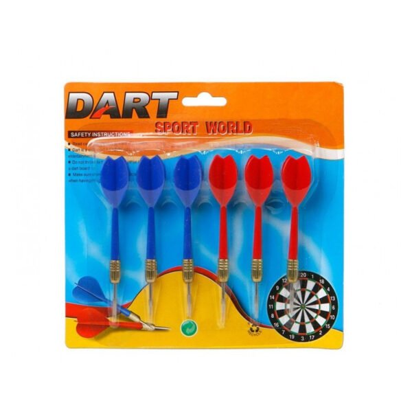 12x Dartpijlen rood en blauw 11,5 cm - Speelgoed - Sportief spelen - Darten/darts