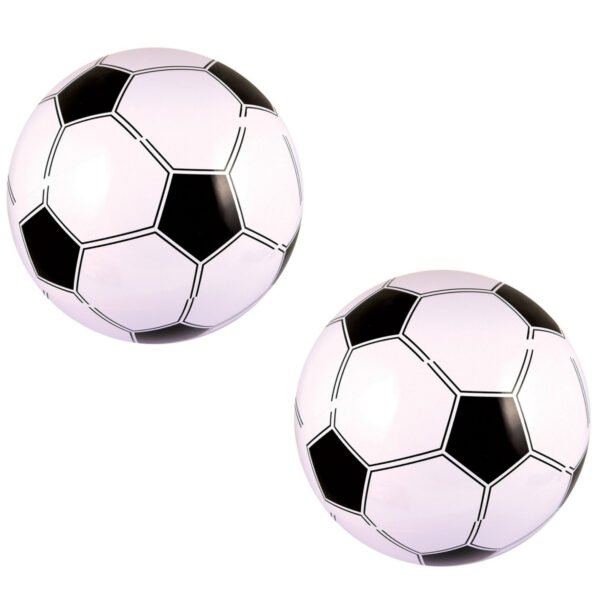Voetbal/strandbal opblaasbaar - 5x stuks - 41 cm - buiten/strand speelgoed