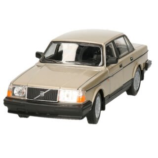 Welly - Modelauto - goud - Volvo 240GL 1986 - metaal - kunststof - schaal 1:24/20 x 7 x 6 cm