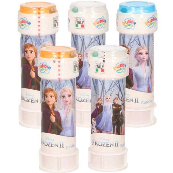 50x Disney Frozen 2 bellenblaas flesjes met bal spelletje in dop 60 ml voor kinderen