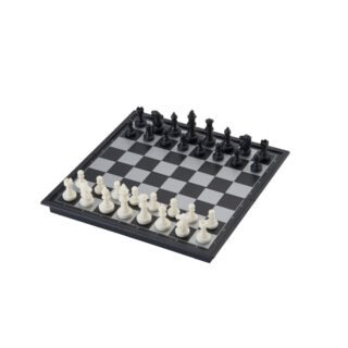 Reis schaakbord - opklapbaar - magnetisch - 24 x 24 cm - bordspel