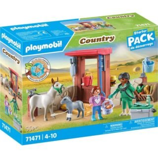 Country - Boerderij dierenarts met de ezels Constructiespeelgoed
