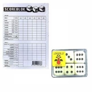 Yahtzee scoreblokken - met 6 dobbelstenen - bobbelen - speelgoed