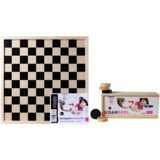 Compleet damspel met dambord en damstenen - familie spelletjes sets