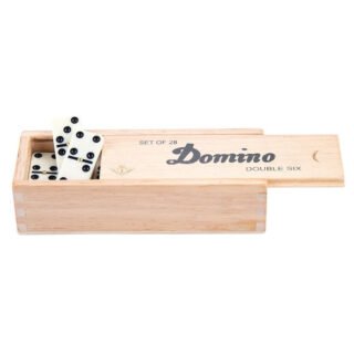 Dominospel - dubbel/double six - hout/ kunststof - 28x stenen - dominostenen - spelletjes