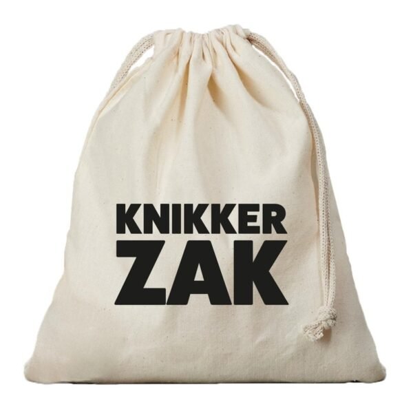 Canvas knikkerzak / knikker opbergzakje - met koord - 25 x 30 cm