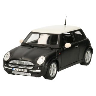 Modelauto/speelgoedauto Mini Cooper - matzwart - schaal 1:24 - modelauto speelgoed