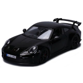 Modelauto - Porsche 911 GT3 - zwart - metaal - schaal 1:24 19 x 7 x 5 cm - speelgoed auto
