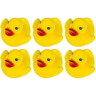 96x Badeendjes geel badspeelgoed 5.5 cm