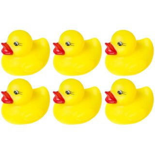 Badeendjes - 30x stuks - geel - kunststof - 4,5 cm - badspeelgoed