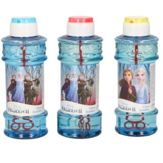 4x Disney Frozen 2 bellenblaas flesjes met bal spelletje in dop 300 ml voor kinderen