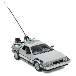 Modelauto DeLorean DMC - Back to the Future - schaal 1:24 - grijs - schaalmodel auto