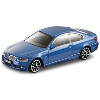 Modelauto/speelgoedauto BMW 335i coupe - blauw - 11 cm - schaal 1:43