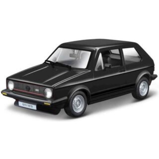 Modelauto/speelgoedauto Volkswagen Golf MK1 - zwart - schaal 1:24