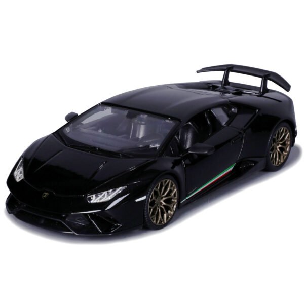Modelauto/speelgoedauto Lamborghini Huracan Performante - zwart - 19 cm - schaal 1:24