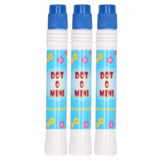 Bingostift met dikke punt - 3x - kleur blauw - Marker om nummers aan te stippen - Spel